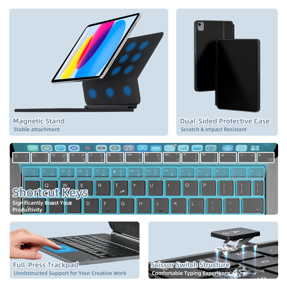 Clavier Magique 2026 avec Blue - Magnetic Case Smart avis et prix
