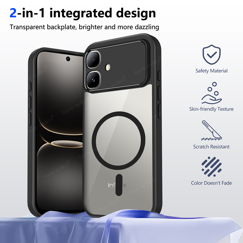 Coque en silicone transparente - Magnetic Case Smart avis et prix
